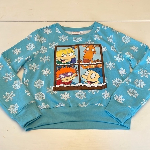 Nickelodeon New NWT Rugrats Winter Scene sweatsuit Kid's Size Large - Picture 8 of 11